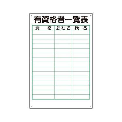 有資格者関係標識 有資格者一覧表 355