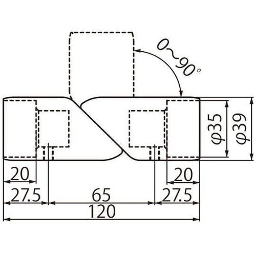 ABR−811自在ジョイント35径アンバ