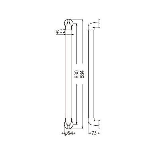 BR−546 丸棒手摺800ミリAG・M