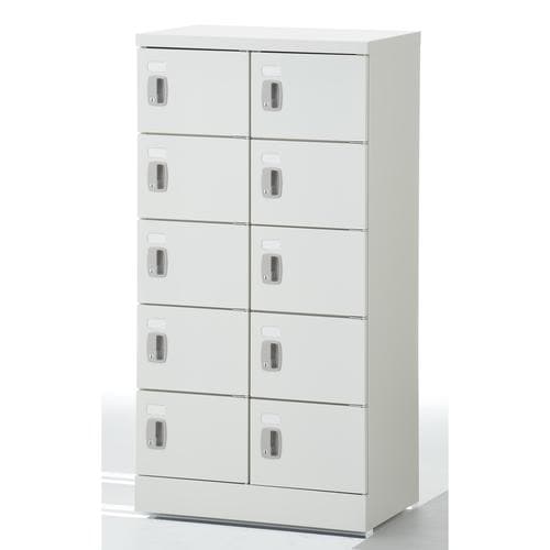 多人数用スチールロッカー2列5段WH