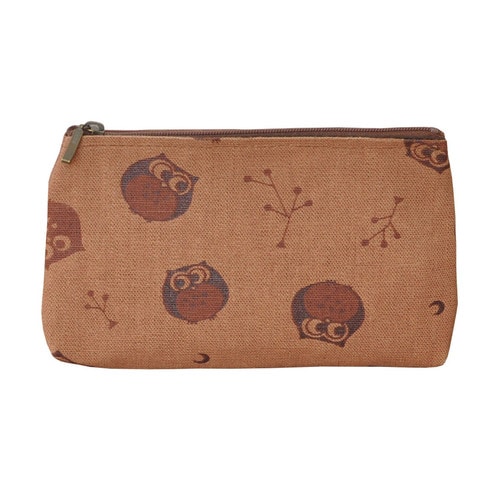 柿渋染角ポーチ