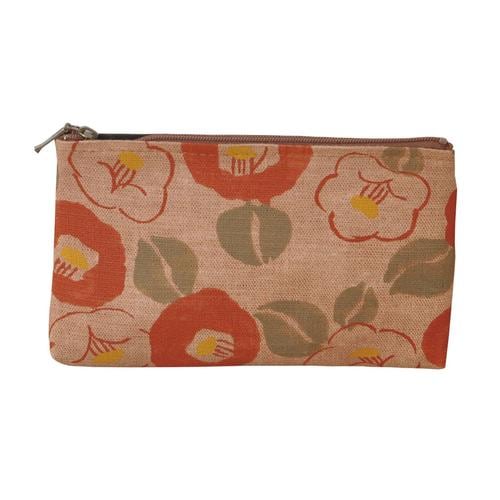 柿渋染角ポーチ