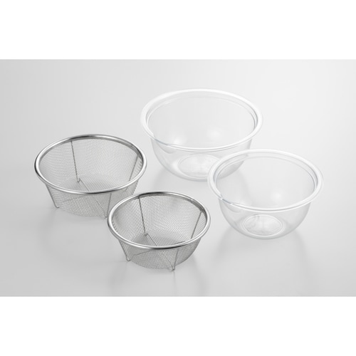 クリアなボウル&ザル4pcs