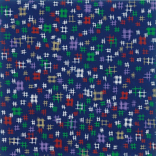 友禅和紙 半才判 かすり紋・藍 4セット