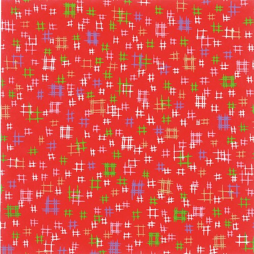 友禅和紙 半才判 かすり紋・紅 4セット