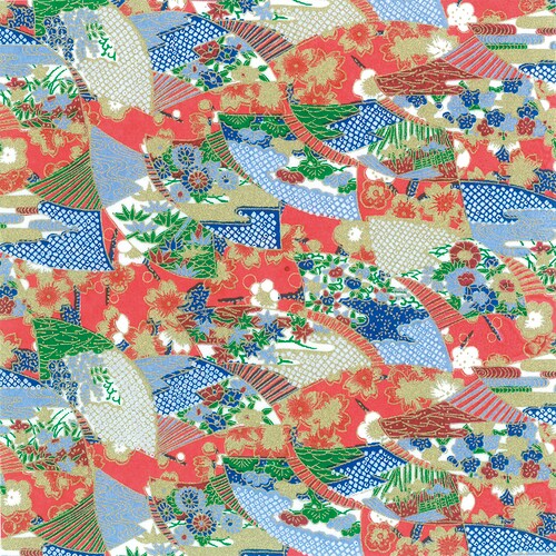 友禅和紙 半才判 季彩扇・桃香 4セット