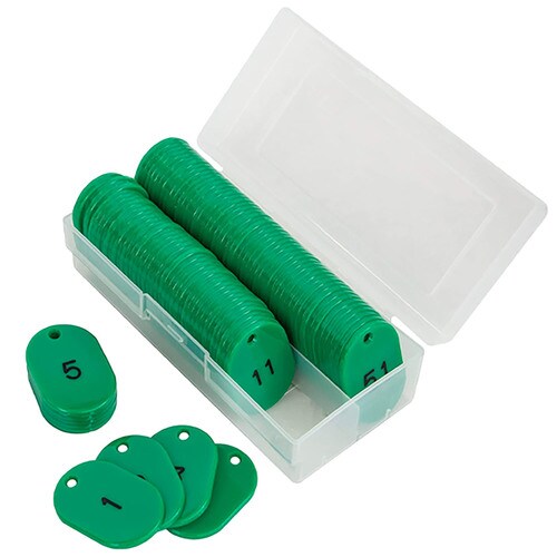 スチロール番号札 小 1から100 緑