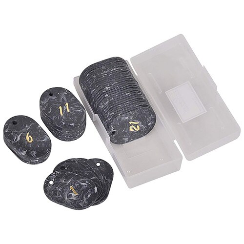 マーブル番号札 1から50 グレー 2セット