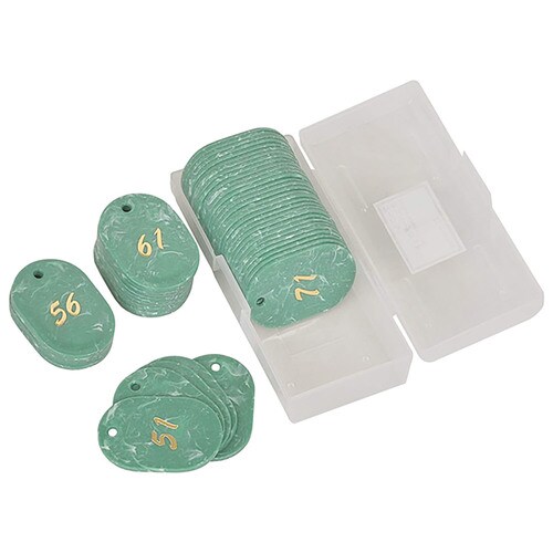 マーブル番号札 51から100 グリーン 2セット