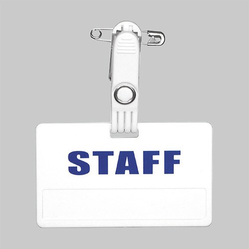 ラベル名札(STAFF) ブルー 30セット