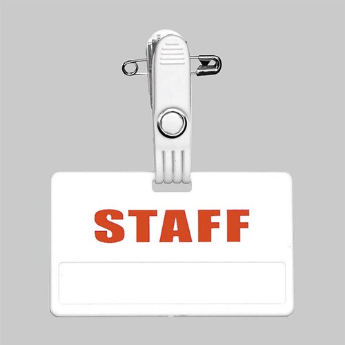 ラベル名札 (STAFF) レッド 30セット