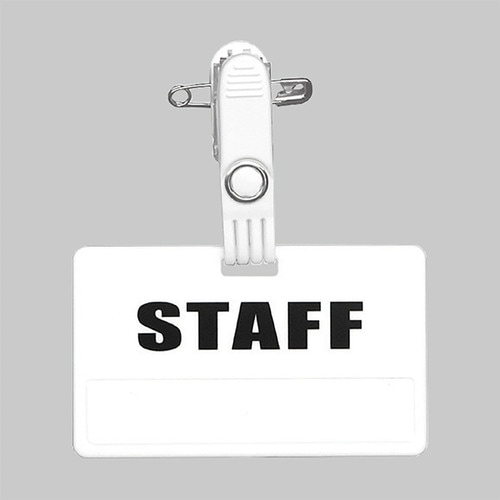 ラベル名札 (STAFF) ブラック 30セット