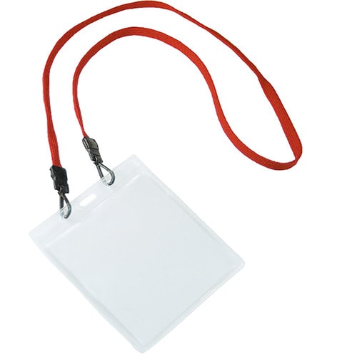 NEWフックストラップ名札2 レッド 20セット