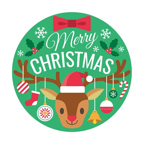 食品表示ラベル シール トナカイ 2セット