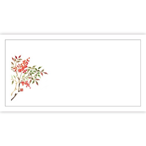 高級和紙箸置きマット 南天 3セット