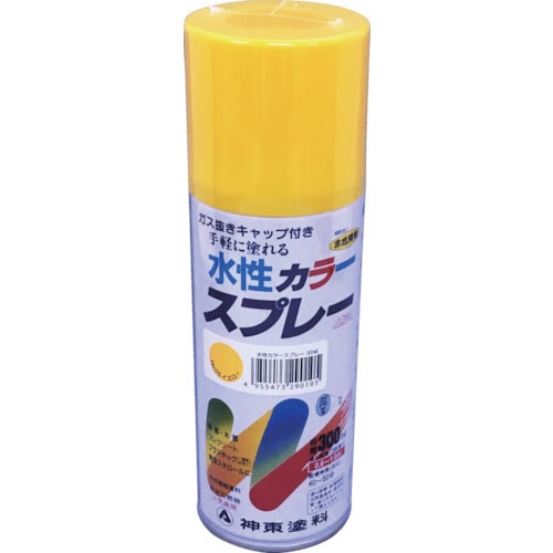 シントー 水性カラースプレー イエロー 300ML