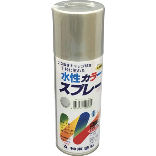 シントー 水性カラースプレー 速乾シルバー 300
