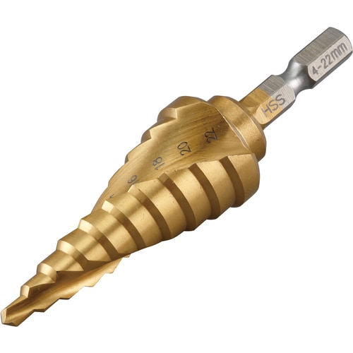 RELIEF 六角軸 スパイラルステップドリル φ