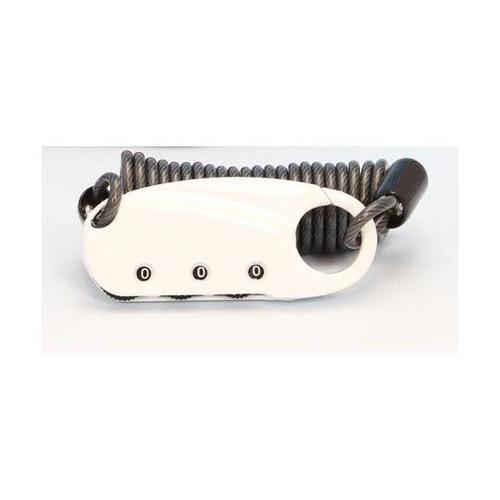 番号可変式 ケーブルロック ホワイト 本