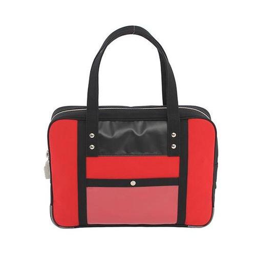 帆布メール用ボストン(M)スリム 赤 錠