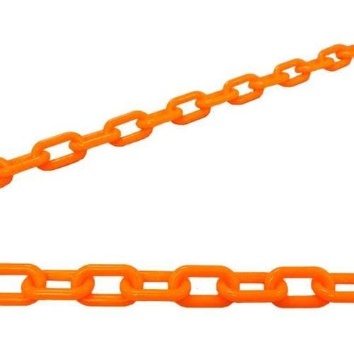 プラスチック製チェーン 10m 蛍光オレ