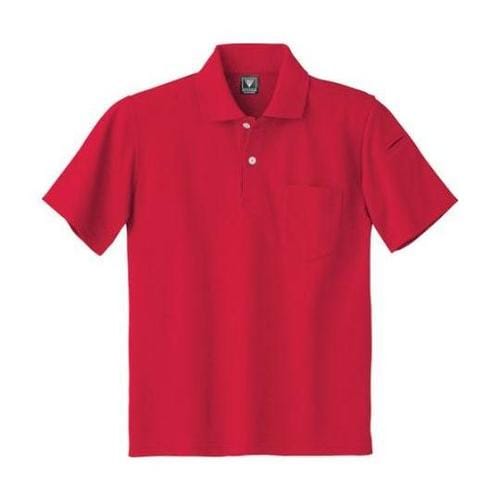 カノコ半袖ポロシャツ レッド S 602