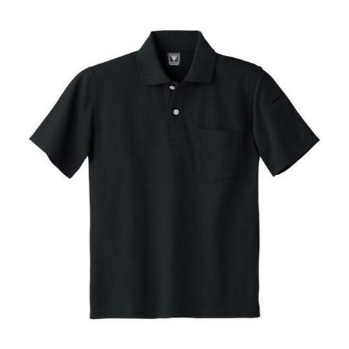 カノコ半袖ポロシャツ クロ S 6020