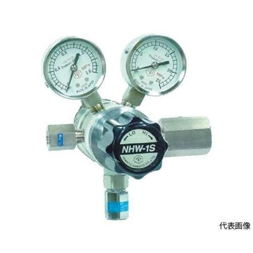 ガス調整器 分析機用フィン付二段圧力調整