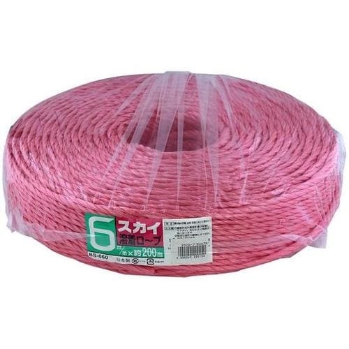 スカイロープ 赤 6mm×200m BS
