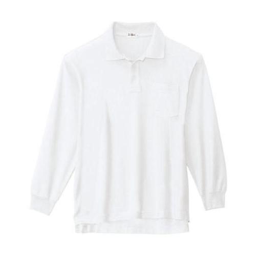 長袖ポロシャツ シロ M 6175−32