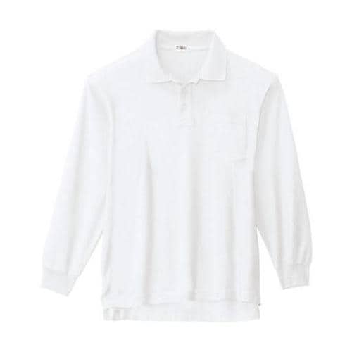 長袖ポロシャツ シロ S 6175−32