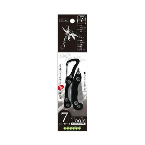 KE−196 ミニ7徳ツール(ブラック)