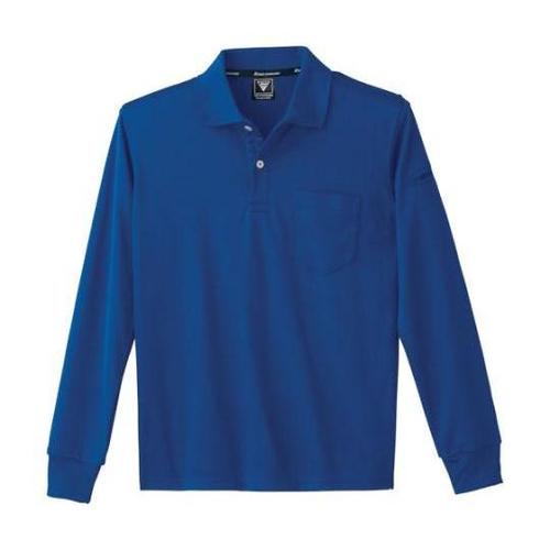 静電長袖ポロシャツ ロイヤルブルー 5L