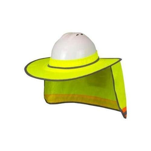 ヘルメット用バイザー(蛍光/首筋保護)