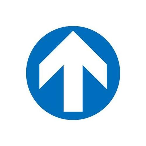 φ100mm 安全標識ステッカー(↑上/