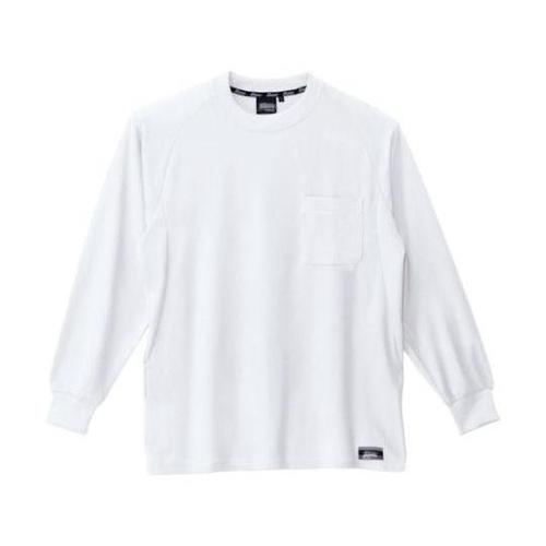 長袖Tシャツ シロ 3L 6123−32
