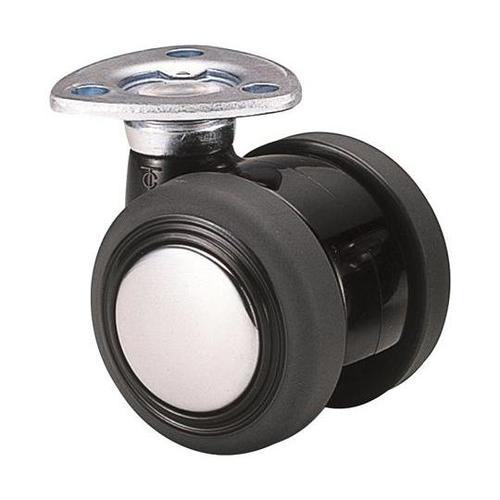 双輪キャスター φ40 自在 プレート式