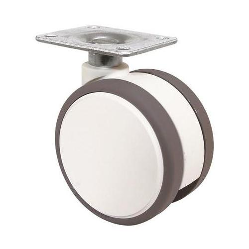 双輪キャスター φ60 自在 プレート式