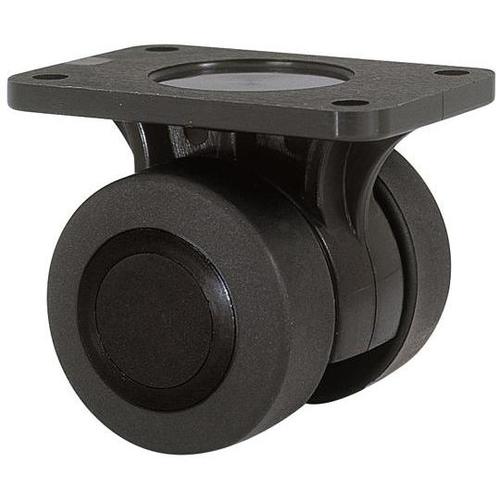 双輪キャスター φ40 固定 プレート式