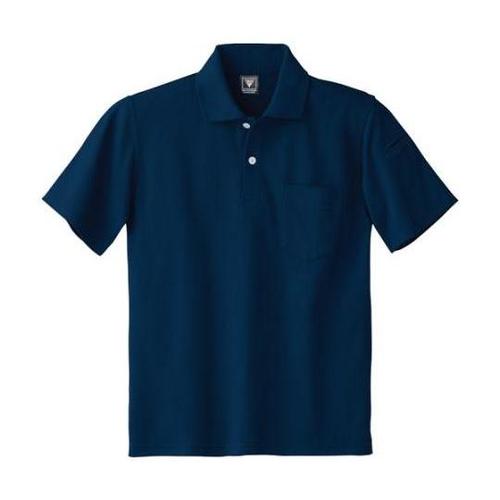 カノコ半袖ポロシャツ 紺 5L 6020