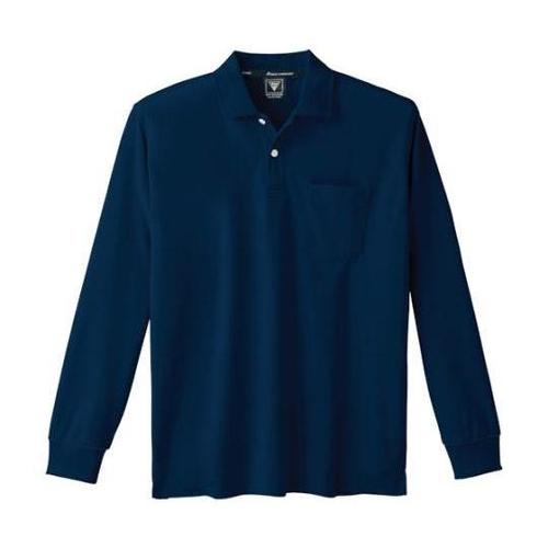 長袖ポロシャツ 紺 LL 6035−10
