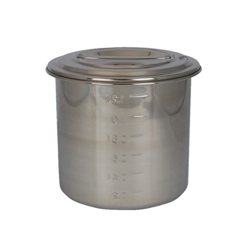 18−8目盛付深型キッチンポット(手無) 2セット