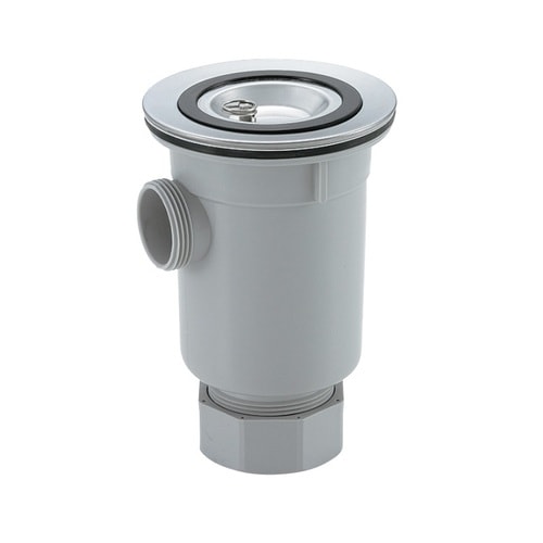 樹脂製小型ゴミ収納器付防臭排水トラップ