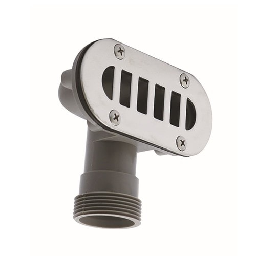 樹脂製小判型オーバーフロー(目皿SUS304)×3