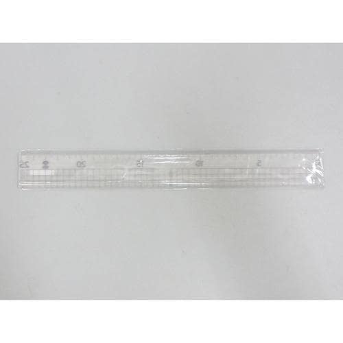 Tアクリル製溝付定規25cm