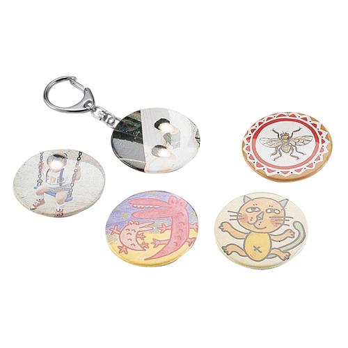 バッジ金具キーホルダーセット10個セット