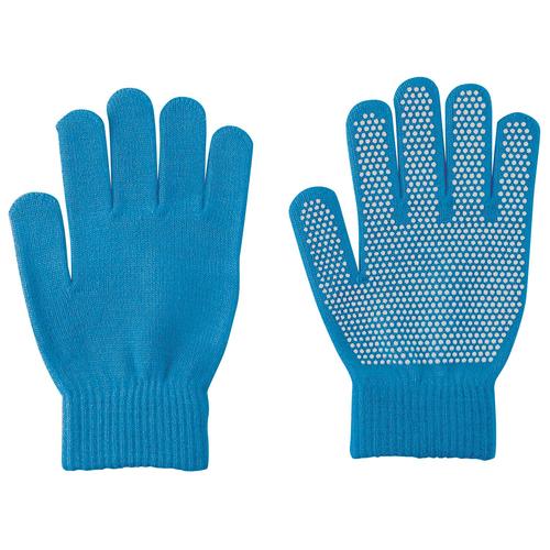 カラーのびのび手袋大すべり止め付青