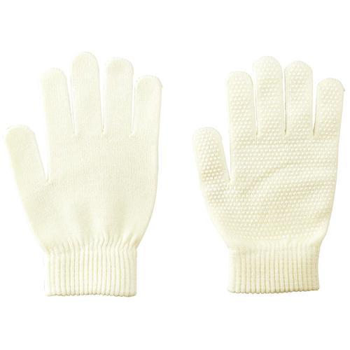 カラーのびのび手袋大すべり止め付白