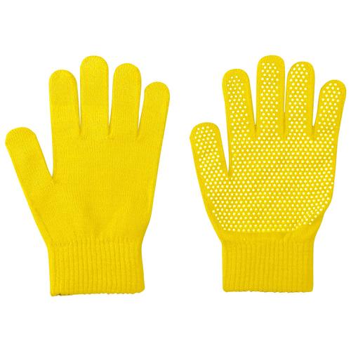 カラーのびのび手袋大すべり止め付黄