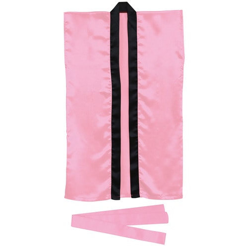 ソフトサテンロングハッピS桃(ハチマキ付)